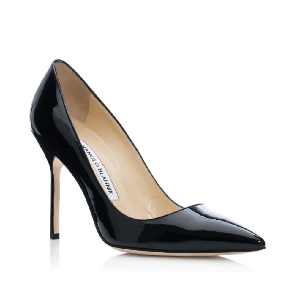 Manolo Blahnik “BB” Black Patent Leather Pumps